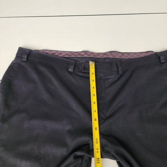 VTG Lauren Ralph Lauren Men’s Black Black Dress Straight Pants Size 44x30 - Picture 4 of 9